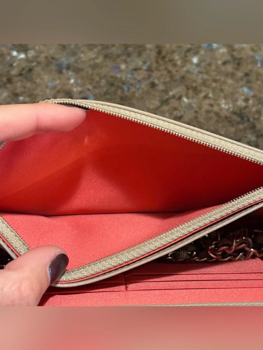 Chanel 2012 Vinyl Lipstick Wallet on chain